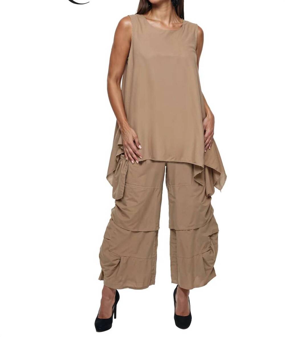 NEW LISA RENE tunic & pant set in khaki
